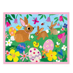 12-Piece Puzzle Pouch -- Spring Bunnies