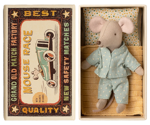 Maileg Little Brother Mouse in Matchbox
