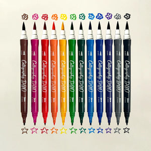 Ooly Calligraphy Duo: Double-Ended Markers (Set of 12)