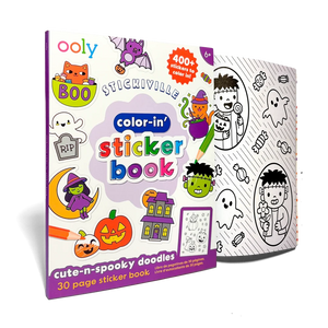 Ooly Stickiville: Color-in' Sticker Book-- Cute n Spooky Doodles