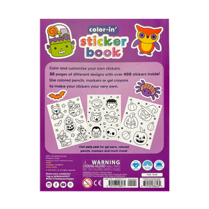Ooly Stickiville: Color-in' Sticker Book-- Cute n Spooky Doodles