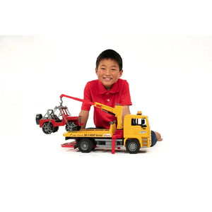 Bruder 02750 MAN TGA Tow Truck with Off-Road Vehicle