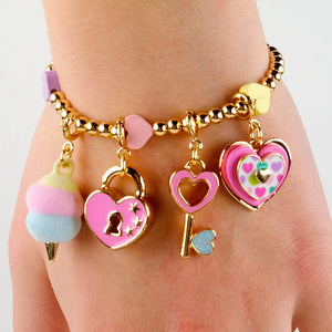 Charm It! Gold Heart Lock Charm
