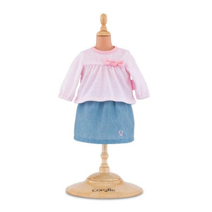 Corolle Top and Skirt for 12" Doll