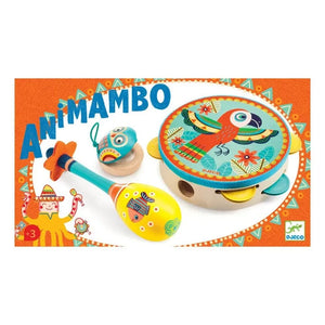 Djeco Animambo 3pc Tambourine Maraca Set