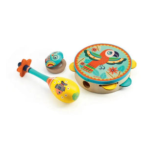 Djeco Animambo 3pc Tambourine Maraca Set