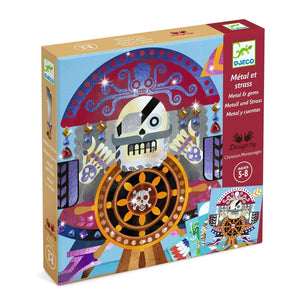 Djeco Foil and Jewel Mosaic Craft Kit-- Up and At 'Em