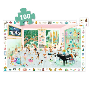 Djeco Observation Puzzle -- The Dance School, 100 pieces