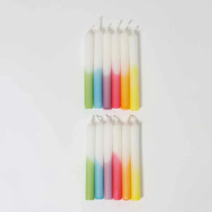 Grimm's Celebration Candles Dip-Dye Rainbow, 12-Pack