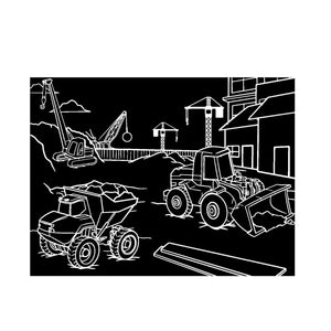 Imagination Starters Chalkboard Travel Mat Set: Dino/Construction