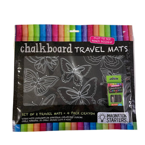 Imagination Starters Chalkboard Travel Mat Set: Princess/Butterfly