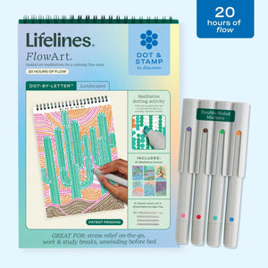 Lifelines FlowArt Dot-By-Letter Landscapes