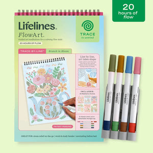 Lifelines FlowArt: Trace-By-Line, Brunch in Bloom