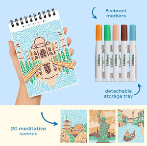 Lifelines FlowArt® Mini - Dot-by-Letter Postcard Places