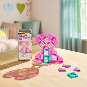 Magna-Tiles MicroMAGS Heart-to-Heart 26-Piece Travel Set