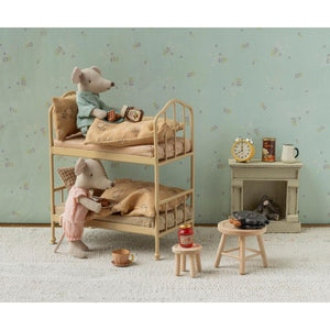 Maileg Bunk Bed Mouse - Wheat