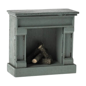 Maileg Fireplace, Mouse - Blue