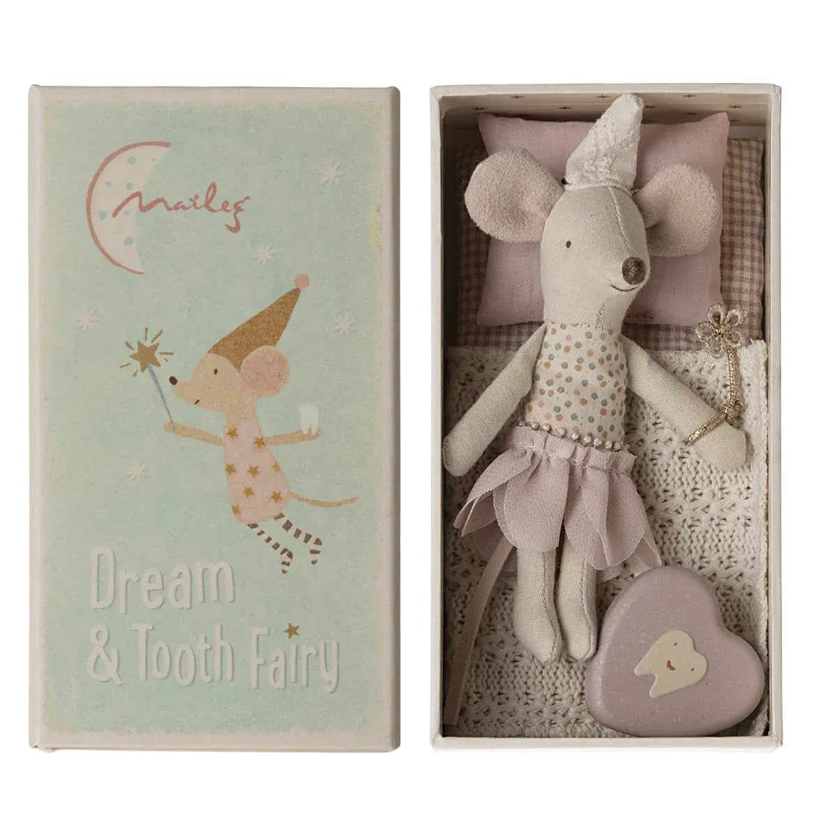 Maileg Little Sister Tooth Fairy Mouse in Match Box