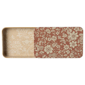 Maileg Metal Box with Sliding Lid-- Heather Blossom