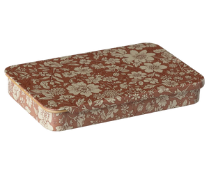 Maileg Metal Box with Sliding Lid-- Heather Blossom