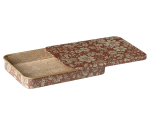 Maileg Metal Box with Sliding Lid-- Heather Blossom