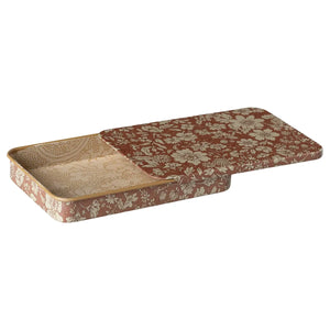Maileg Metal Box with Sliding Lid-- Heather Blossom