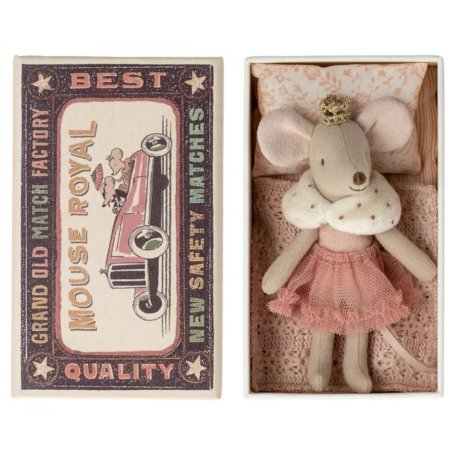Maileg Princess Mouse, Little Sister in Matchbox (New)