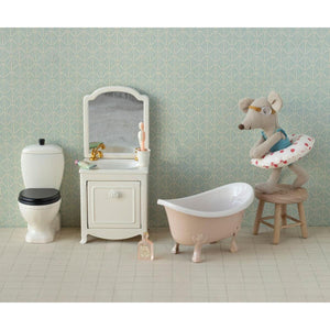 Maileg Sink Dresser with Mirror, Mouse -- Off White