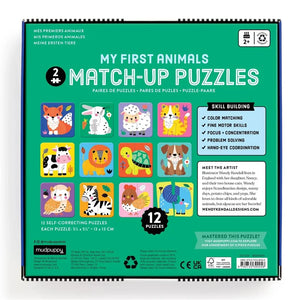 Mudpuppy My First Animals 2 Piece Match-up Puzzles