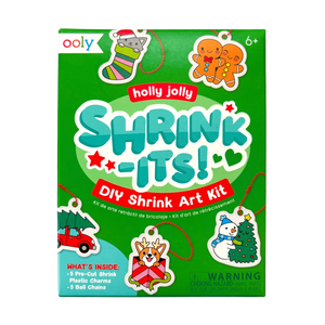 Ooly Mini Shrink-Its! DIY Shrink Art Kit-- Holly Jolly