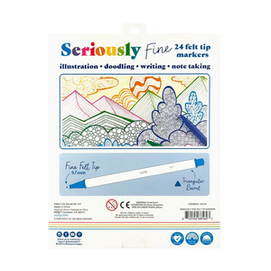 Ooly Seriously Fine Felt Tip Markers-- Set of 24
