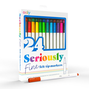 Ooly Seriously Fine Felt Tip Markers-- Set of 24
