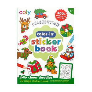 Ooly Stickiville: Color-in' Sticker Book-- Jolly Cheer Doodles