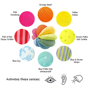 Rainbow Fabric Baby Ball by Haba