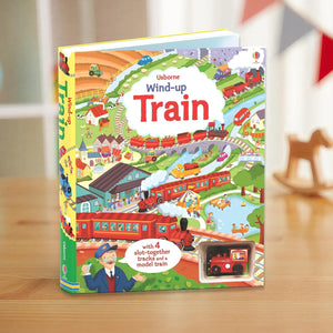 Usborne Wind-Up Train Toy and Book Combo