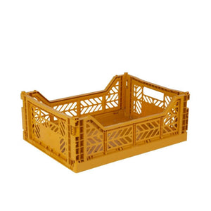 Aykasa Medium Folding Crate in Mustard