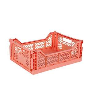 Aykasa Medium Folding Crate in Salmon