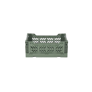 Aykasa Small Folding Crate in Almond Green