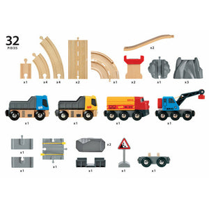 BRIO 33210 Rail & Road Stone Quarry Set