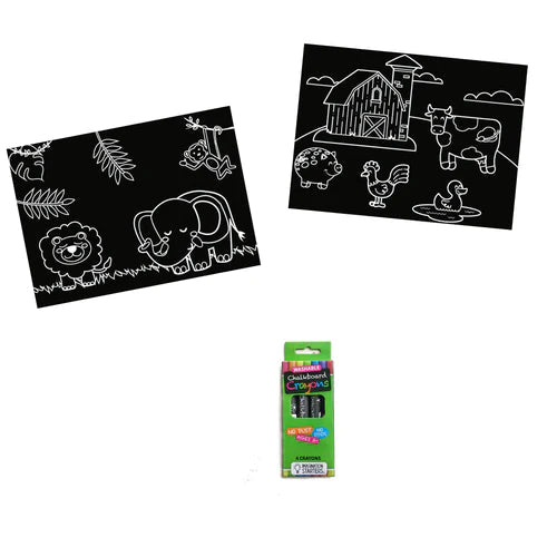 Imagination Starters Chalkboard MiniMats: Farm and Jungle