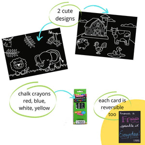 Imagination Starters Chalkboard MiniMats: Farm and Jungle