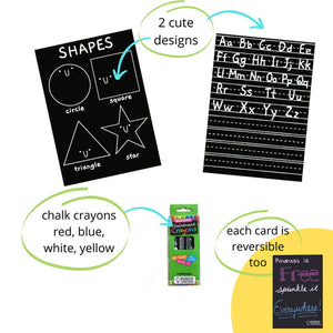 Imagination Starters Chalkboard MiniMats: Letters and Shapes
