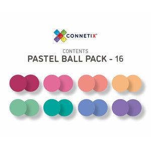 Connetix 16 Piece Pastel Replacement Ball Pack