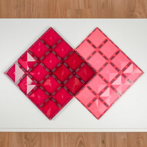 Connetix 2 Piece Base Plate Pack -- Pink & Berry
