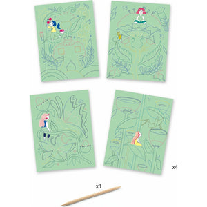 Djeco Scratch Cards -- Fantasy Garden