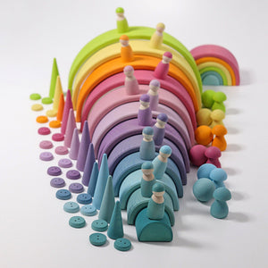 Grimm's Large Twelve-Piece Pastel Rainbow