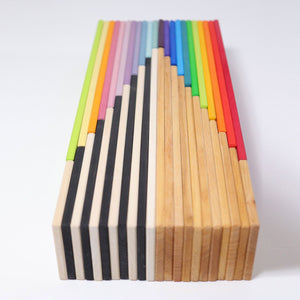 image showing natural, rainbow, pastel, and monochrome building boards sets together