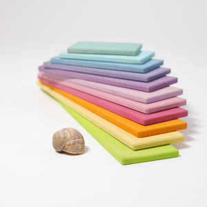 pastel building boards fanned out