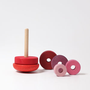 Grimm's Wobbly Stacking Tower -- Pink