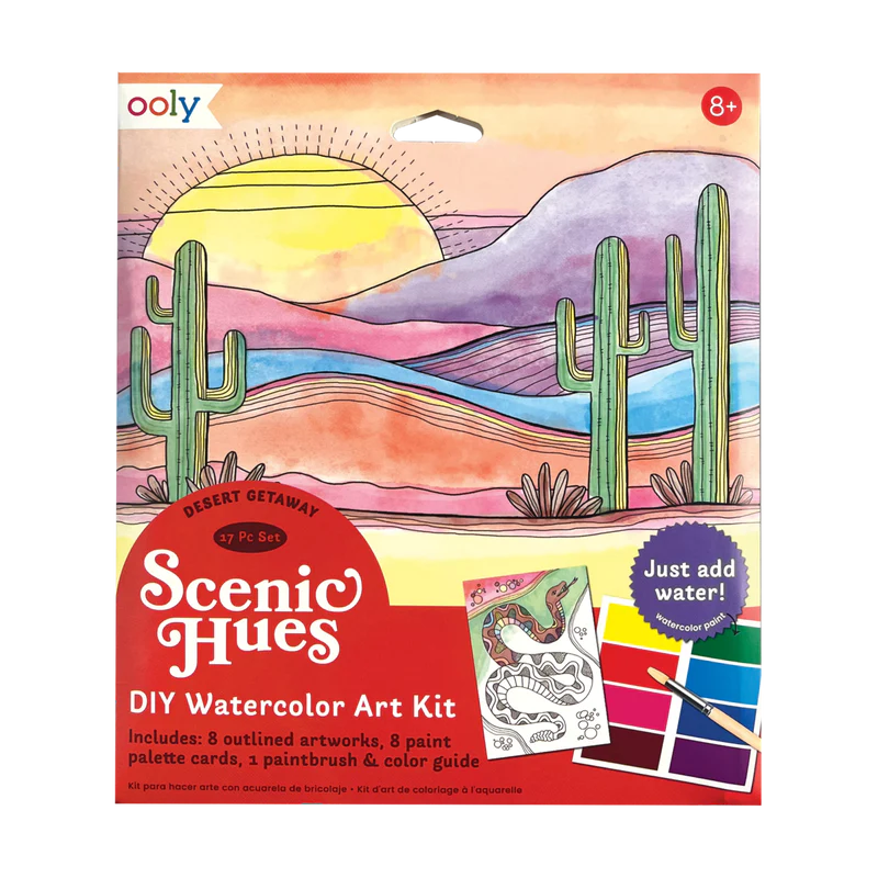 Ooly Scenic Hues DIY Watercolor Art Kit -- Desert Getaway